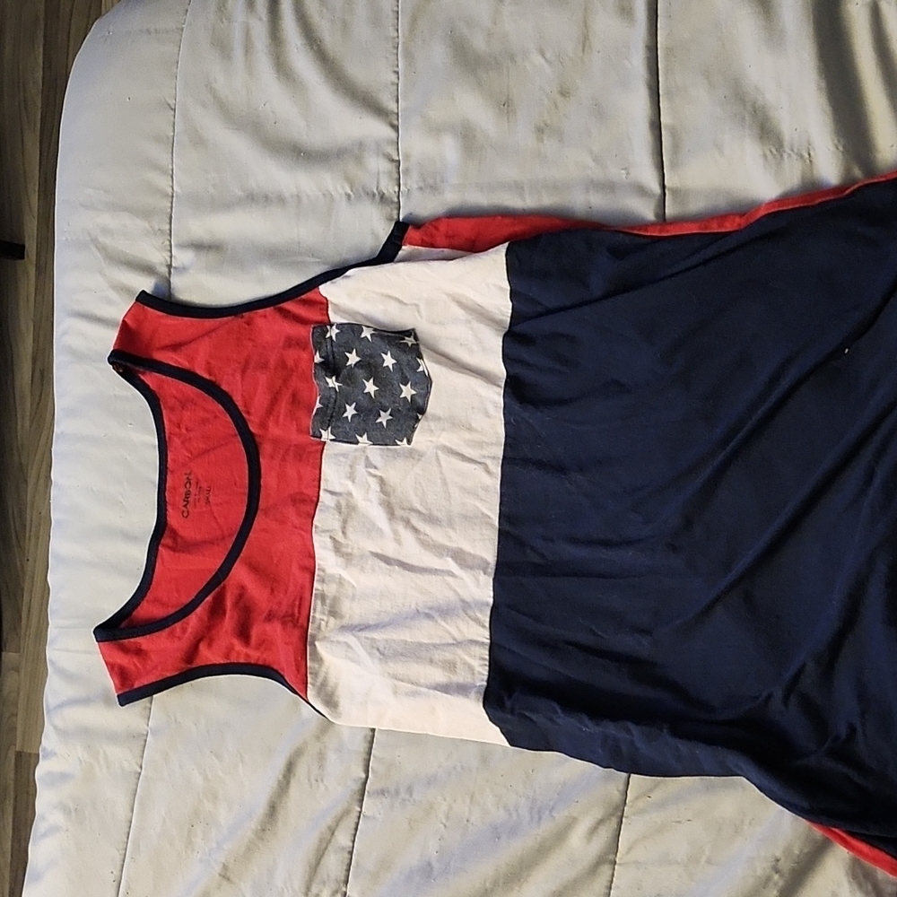 Mens tank top USA colors